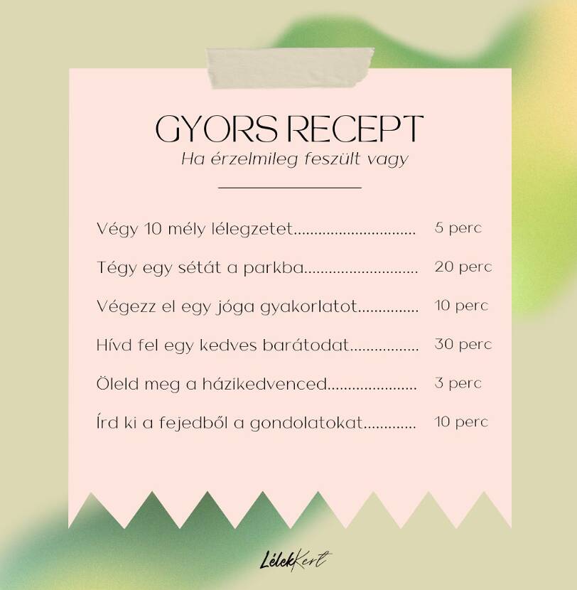 GYORSRECEPT ARRA HA FESZÜLT VAGY