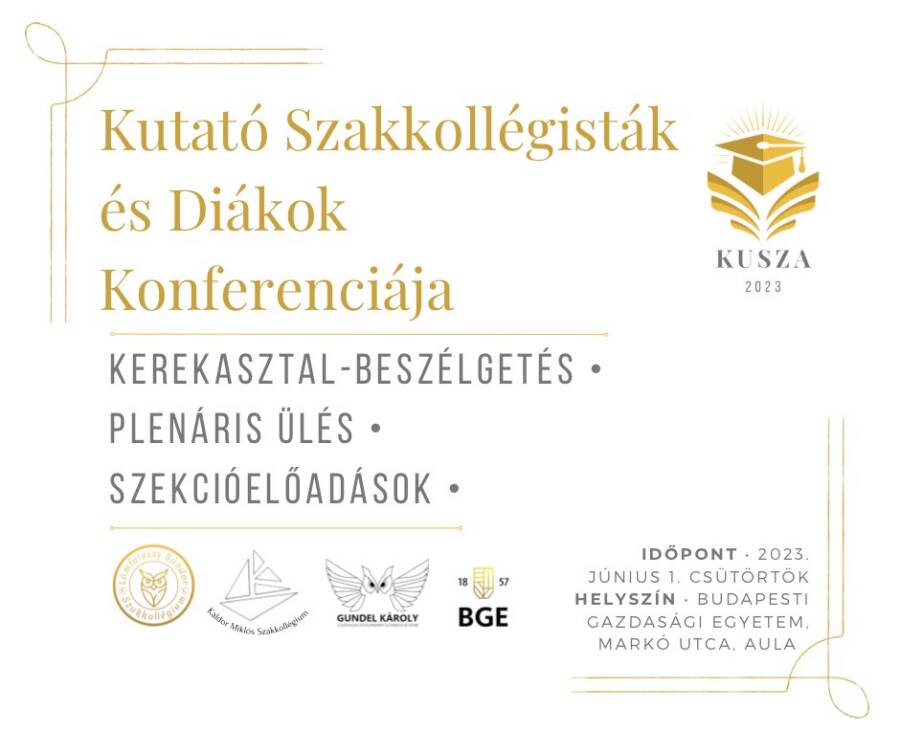 KUTATÓ SZAKKOLLÉGISTÉK ÉS DIÁKOK KONFERENCIÁJA