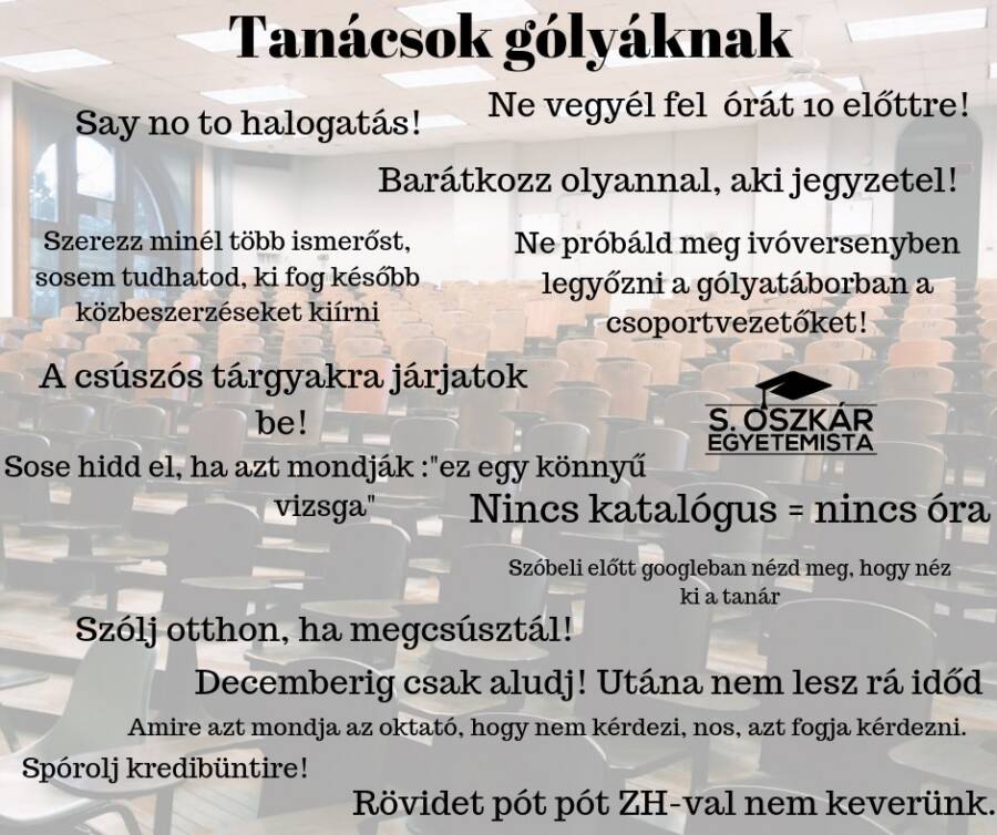 TANÁCSOK GÓLYÁKNAK