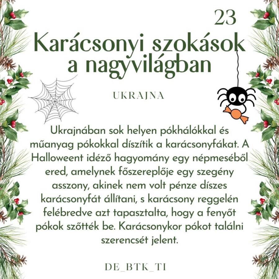 KARÁCSONYI SZOKÁSOK A NAGYVILÁGBAN