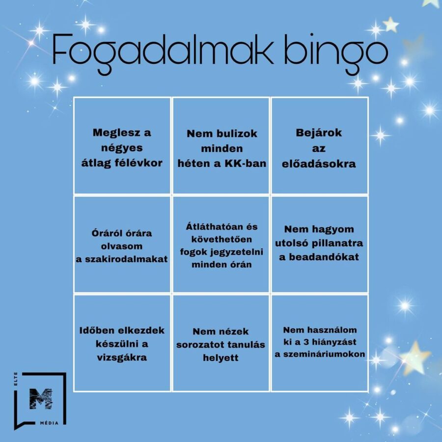 FOGADALMAK BINGO