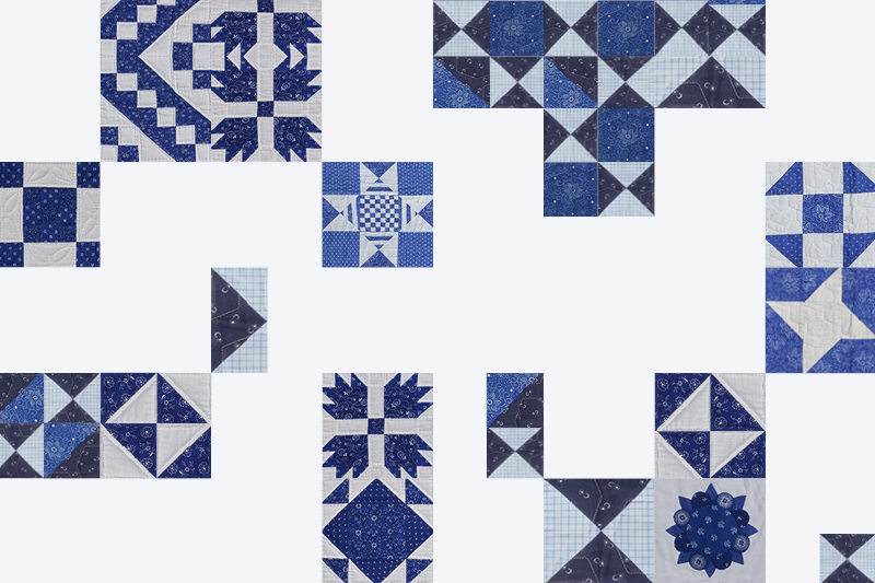 Foltvarrás kékben fotó